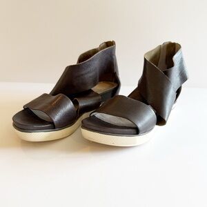 Eileen Fisher Sport Tumbled Leather Sneaker Sandals
